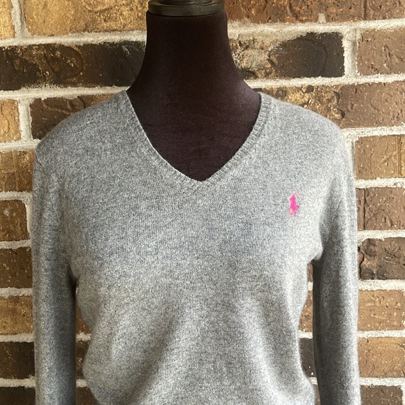 Ralph Lauren Gray Cashmere Wool Sweater - Picture 3 of 7